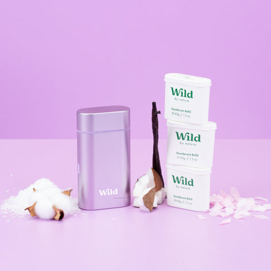 Wild Purple Case Deodorant Trio Pack Fresh cotton