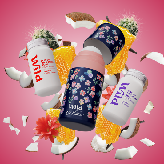 NEW! Cath Kidston Navy Floral Roll On Deodorant Starter Pack
